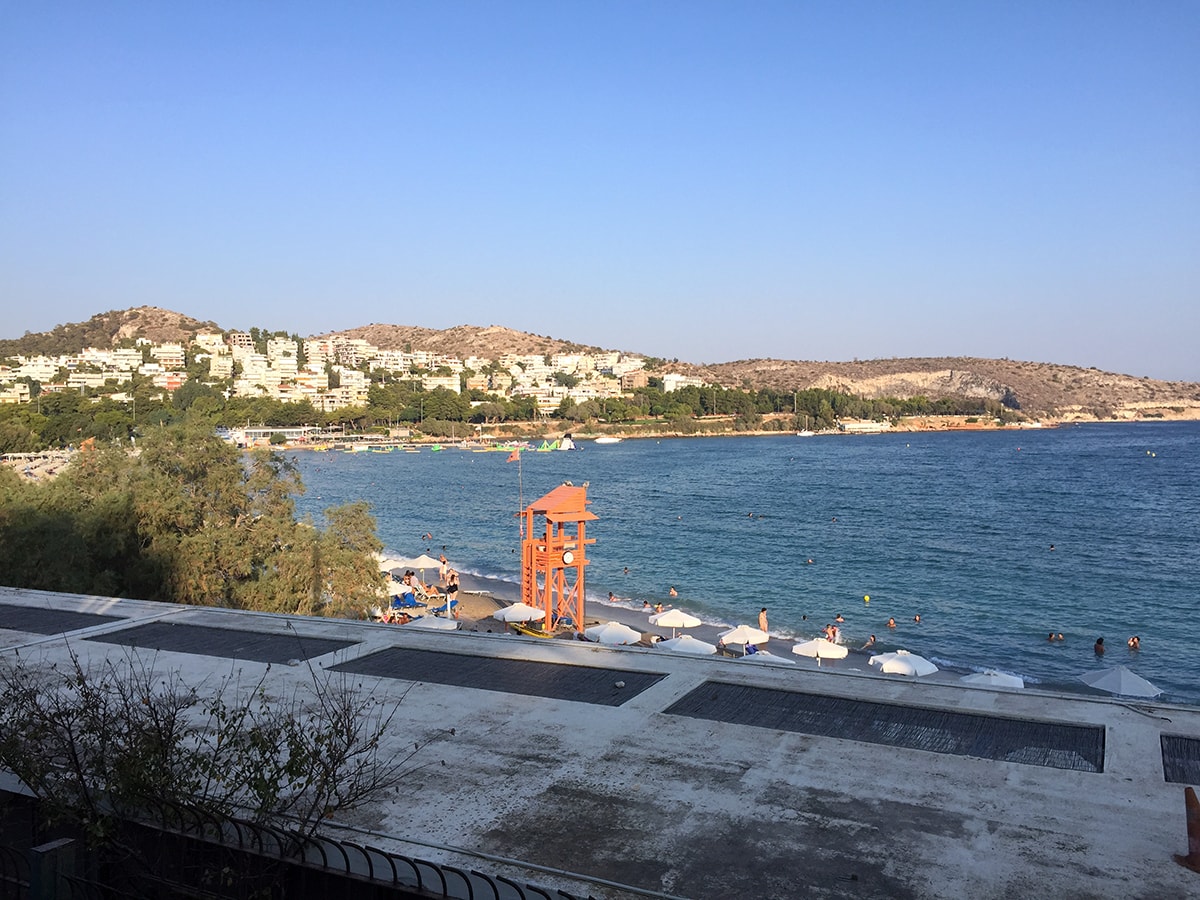 the coastline of Vouliagmeni, Greece