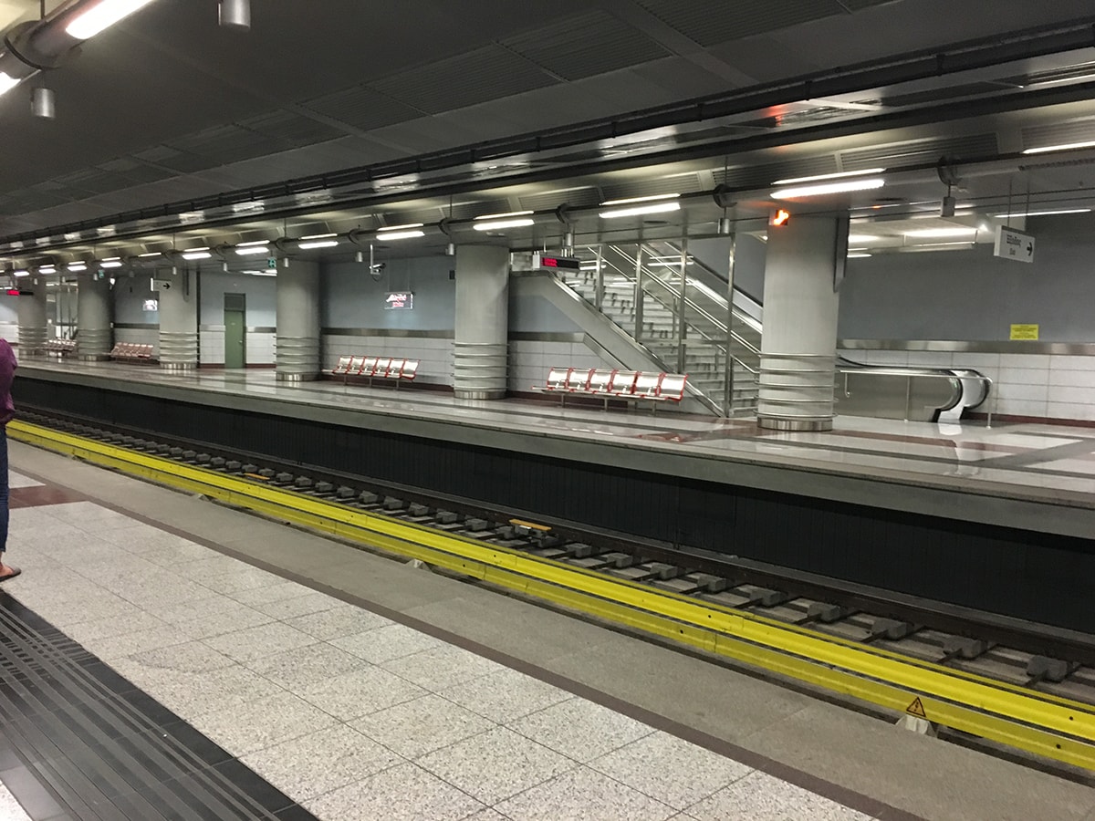 metro station in Athens, Greece