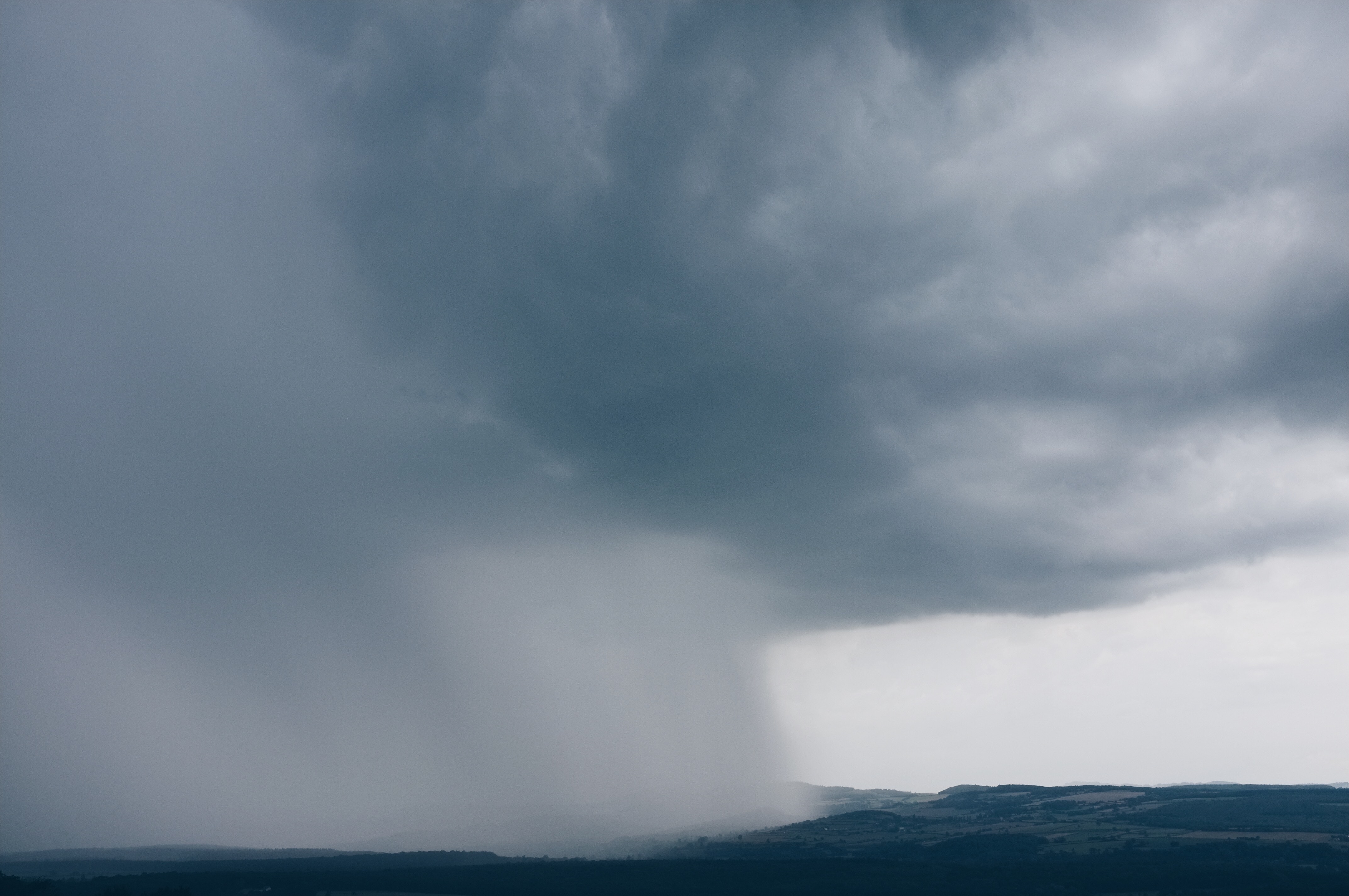 Dark storm in sky