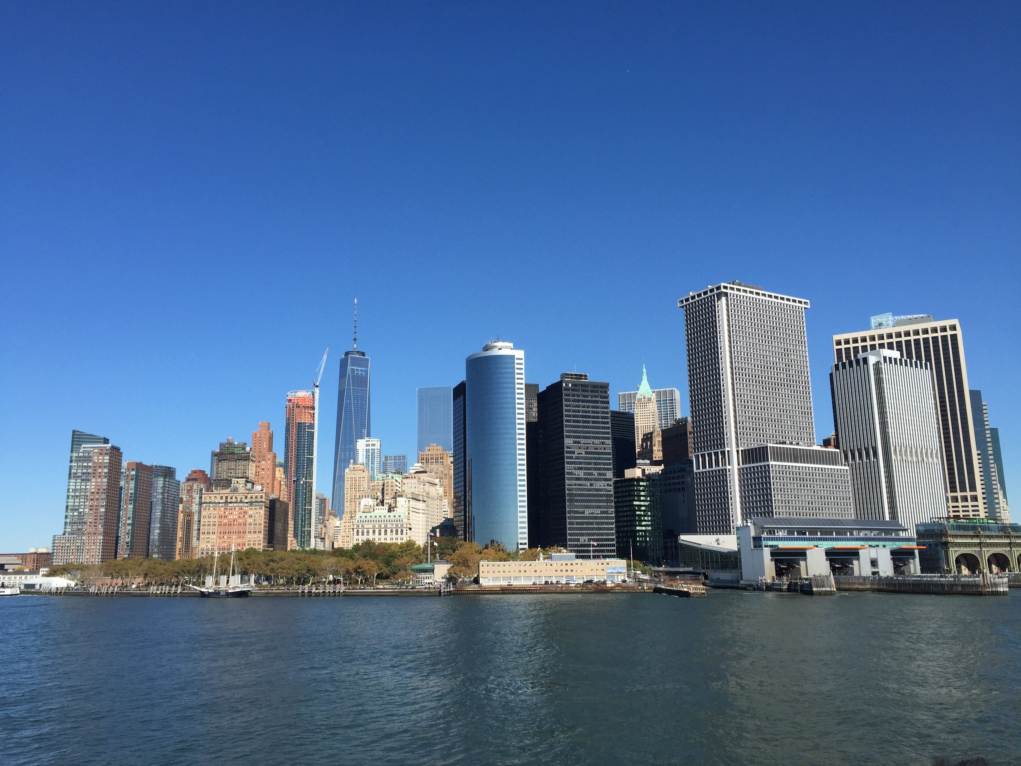 New York City skyline as seen from the Staten Island Ferry